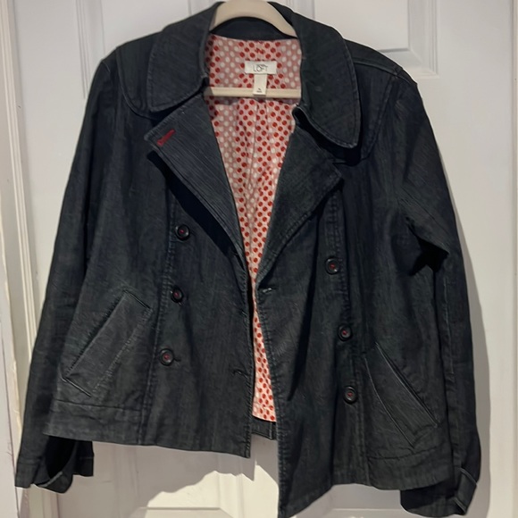 LOFT Jackets & Blazers - Loft XL jean jacket red stitching accent, great condition